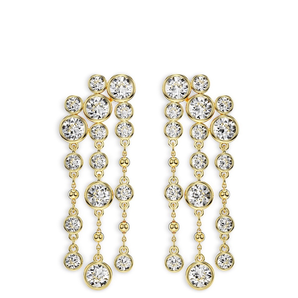 Swarovski Gold and Silver Crystal Earrings